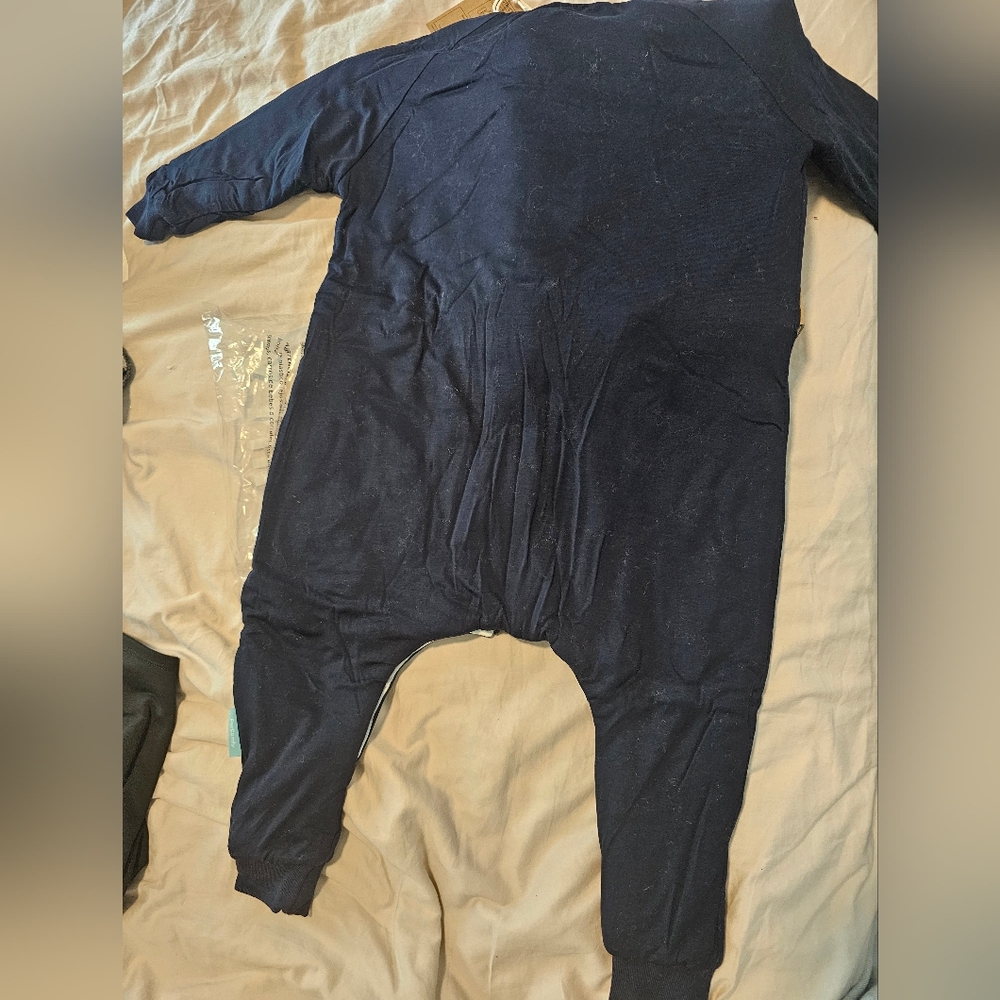 NIB Purcomfy Navy Blue Toddler Age 2-4/38-50lb Bamboo Sleep Suit XL - Picture 9 of 9